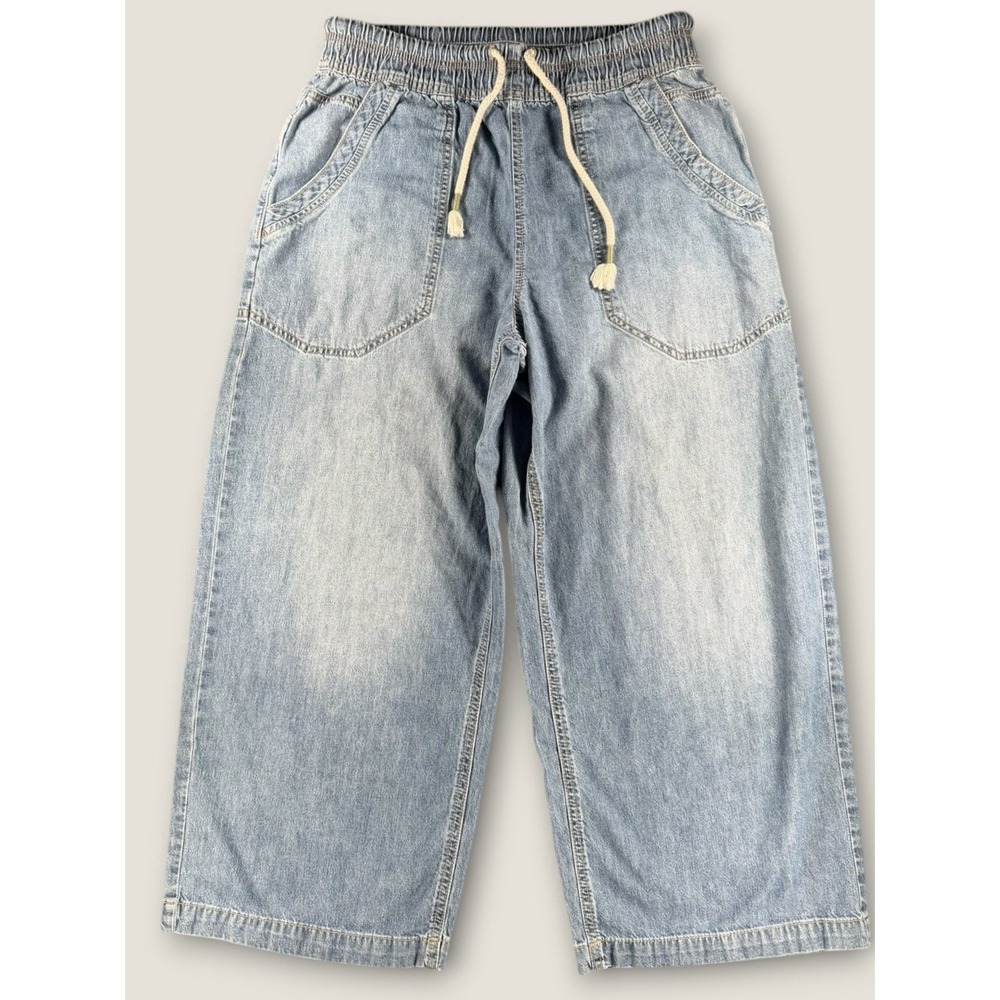 We The Free Light Wash Wide Leg Denim Pants